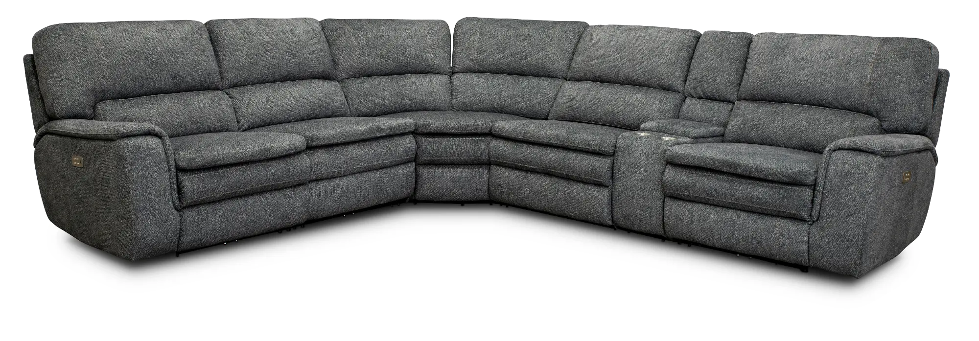 Casey Indigo 6 Piece Power Reclining Sectional