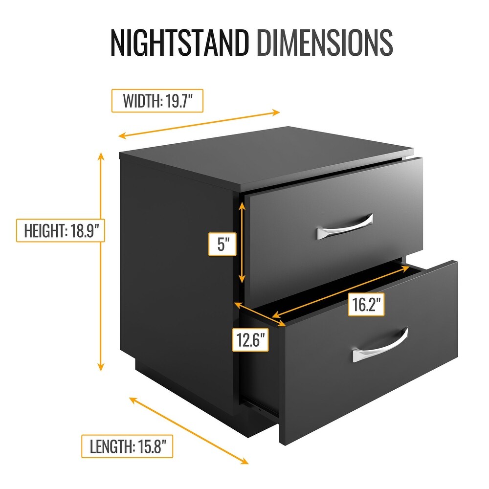 Boyd Sleep Hamilton 2 Drawer Nightstand
