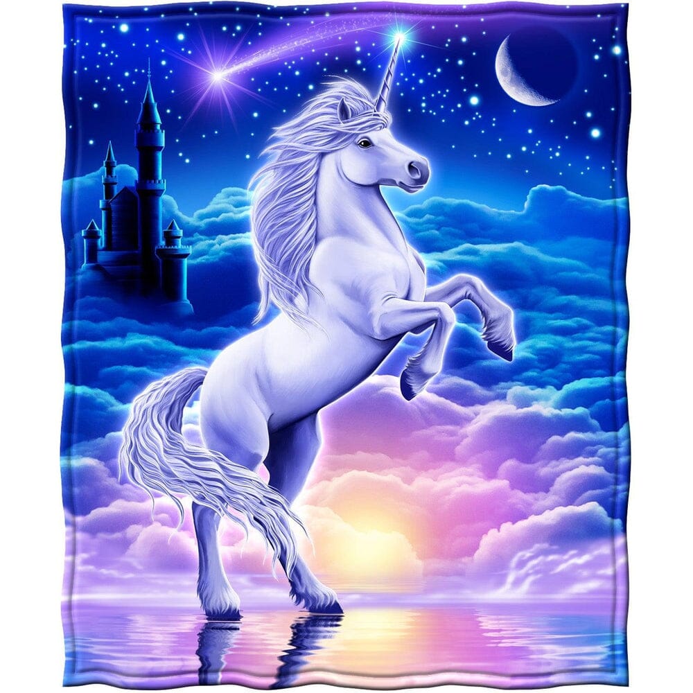 Unicorn Kingdom Super Soft Full/Queen Size Plush Fleece Blanket