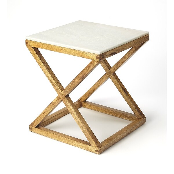 Butler braylon Marble and Wood End Table