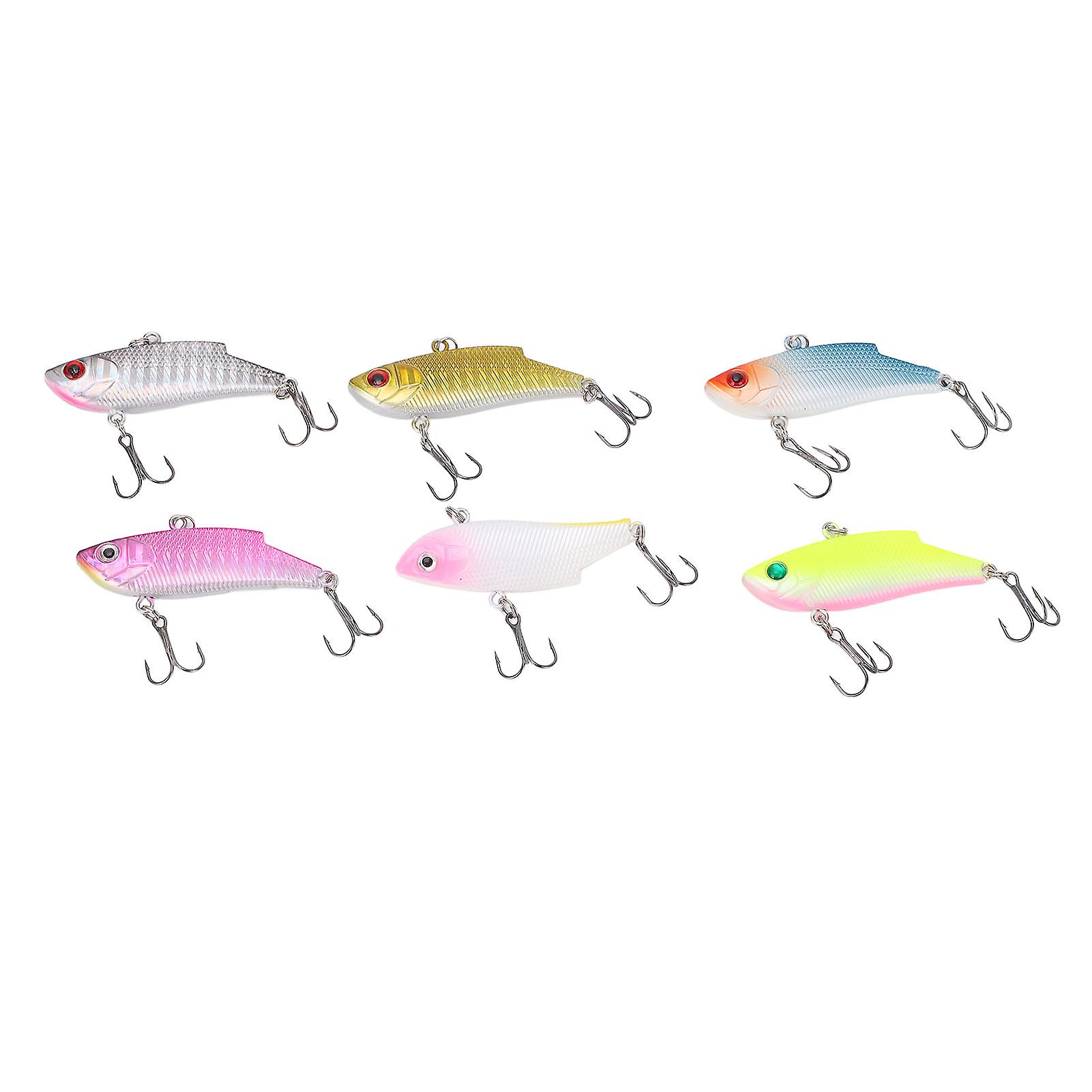 6pcs Lifelike Fishing Lure Plastic Artificial Bait Fishing Accessories For Freshwater 5.5cm