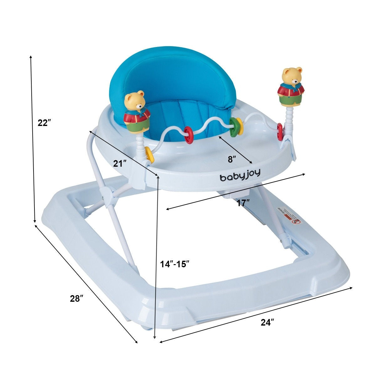 Baby Walker, Foldable Activity Walker Helper with Adjustable Height