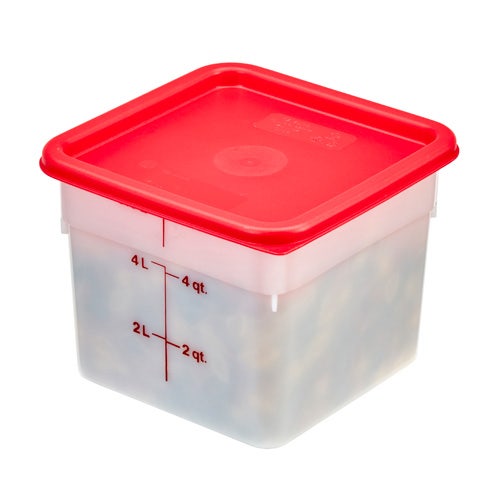 Cambro SCF6451 CamSquares Lid for 6-8 Quart Containers， Winter Rose