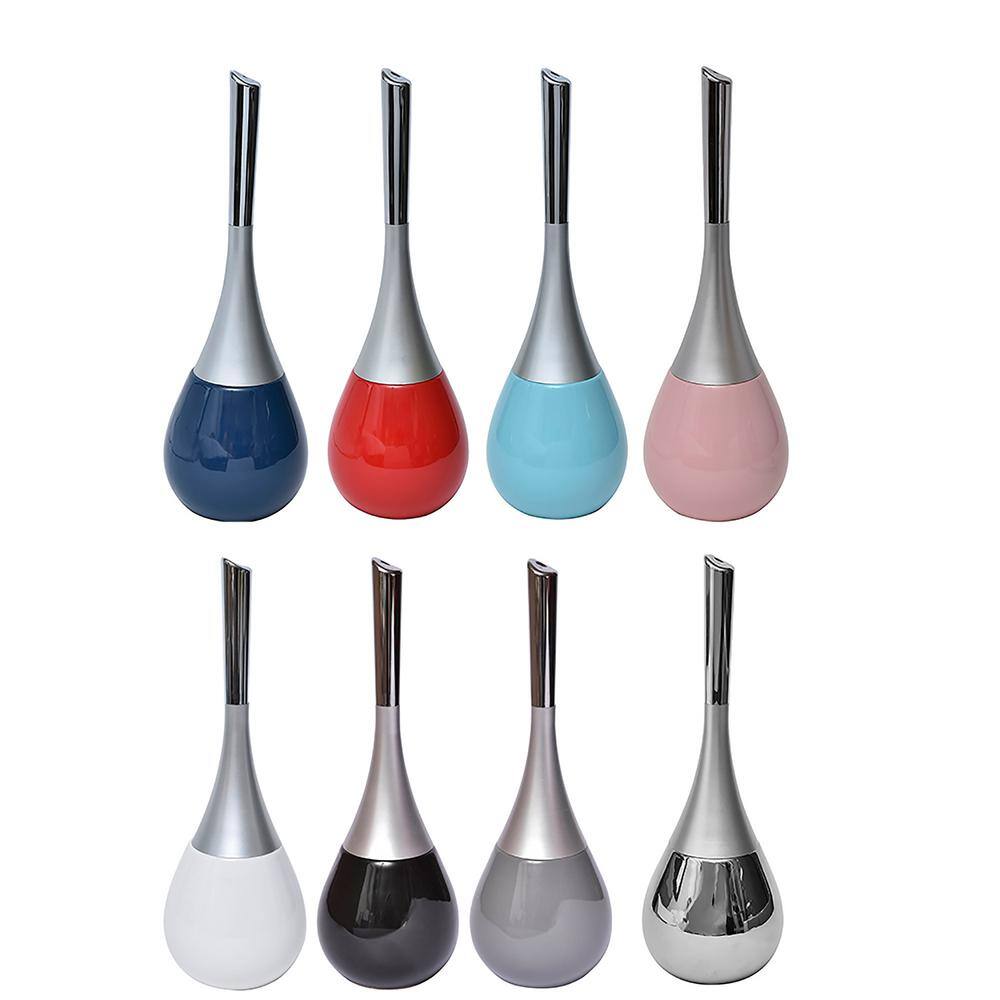 Bath Free Standing Toilet Bowl Brush and Holder Water Drop in Blue 6632147