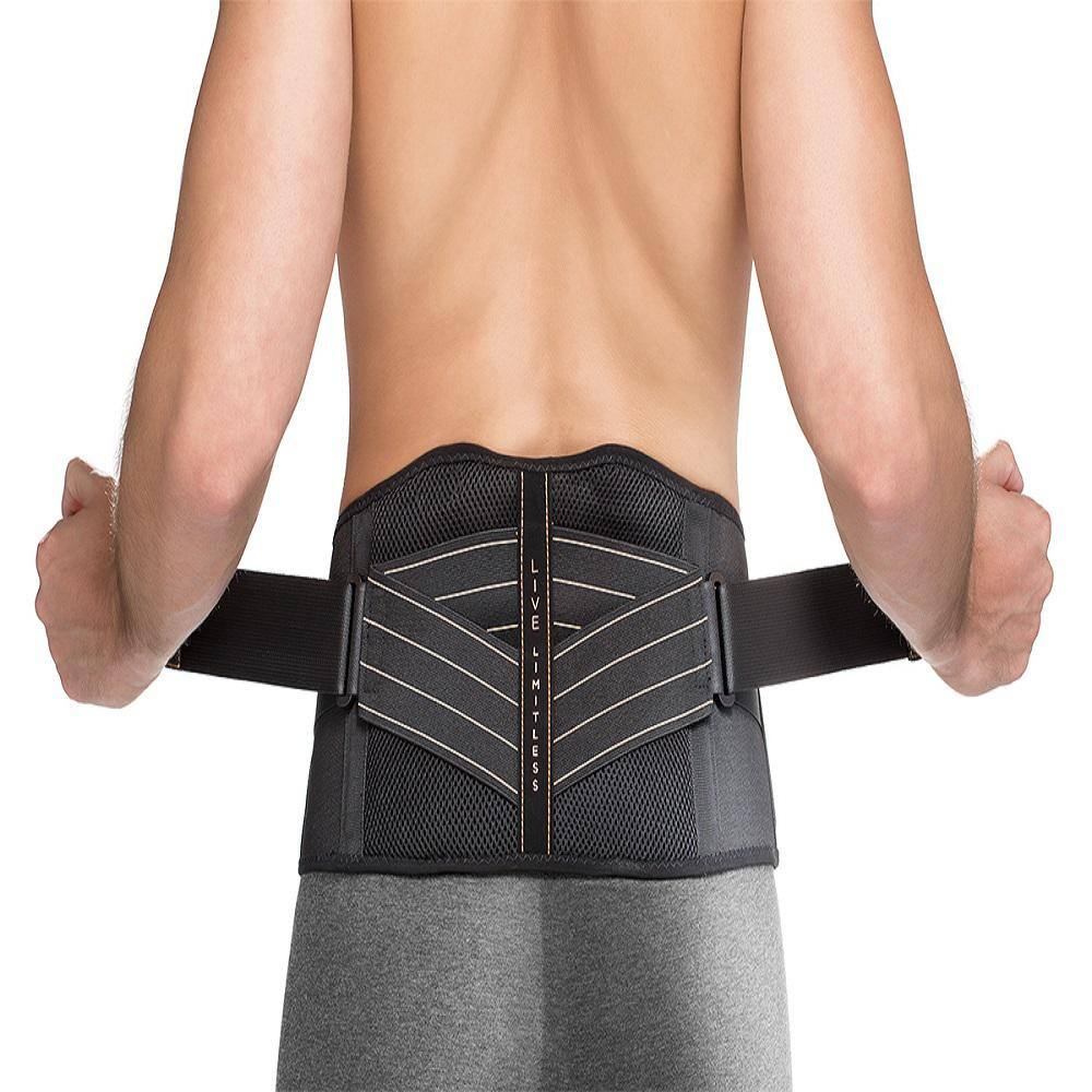 COPPER FIT Rapid Relief One Size Fits Most Copper Infused Adjustable Back Support Wrap with Gel-Pack in Black CFRRBK1SZ