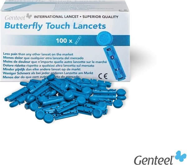 PetTest Genteel Butterfly Touch Dog and Cat Lancets， 100 count