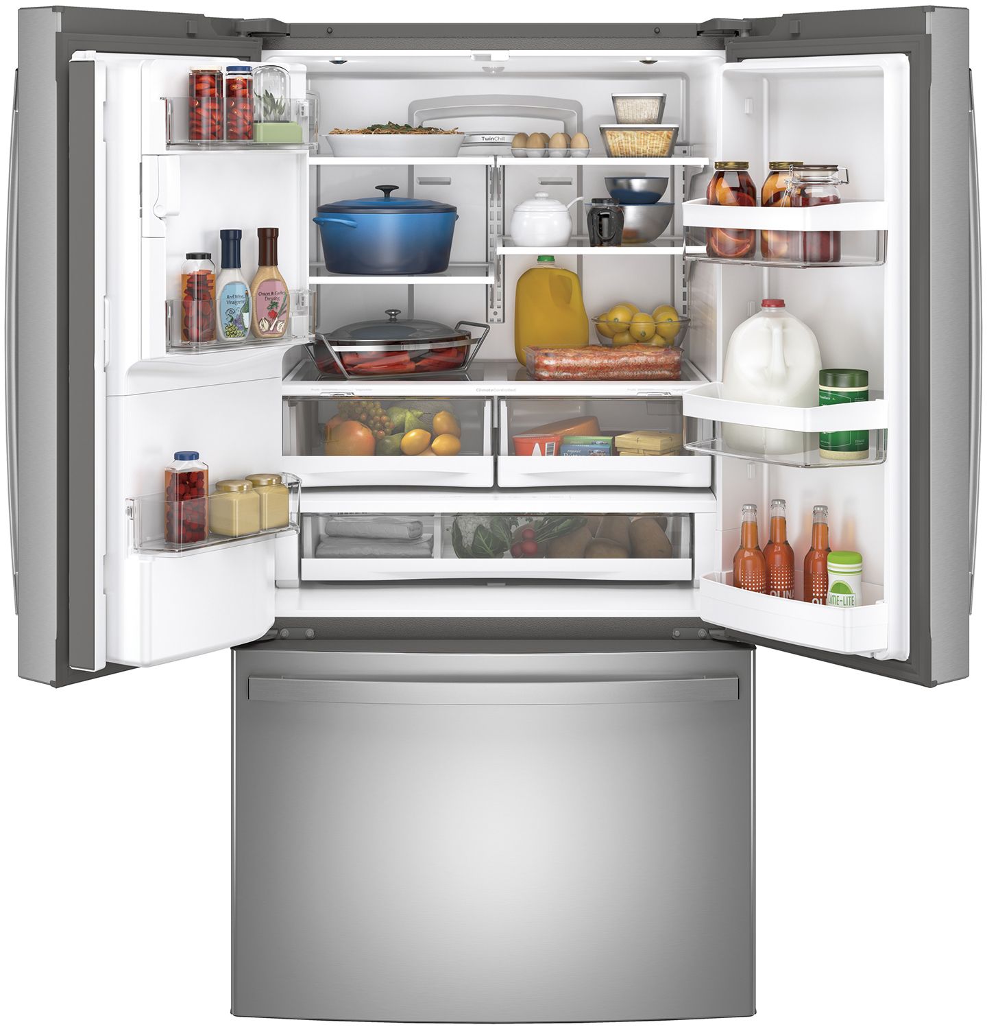 GE ADA ENERGY STAR 27.7 Cu. Ft. Fingerprint Resistant Stainless Steel French-Door Refrigerator