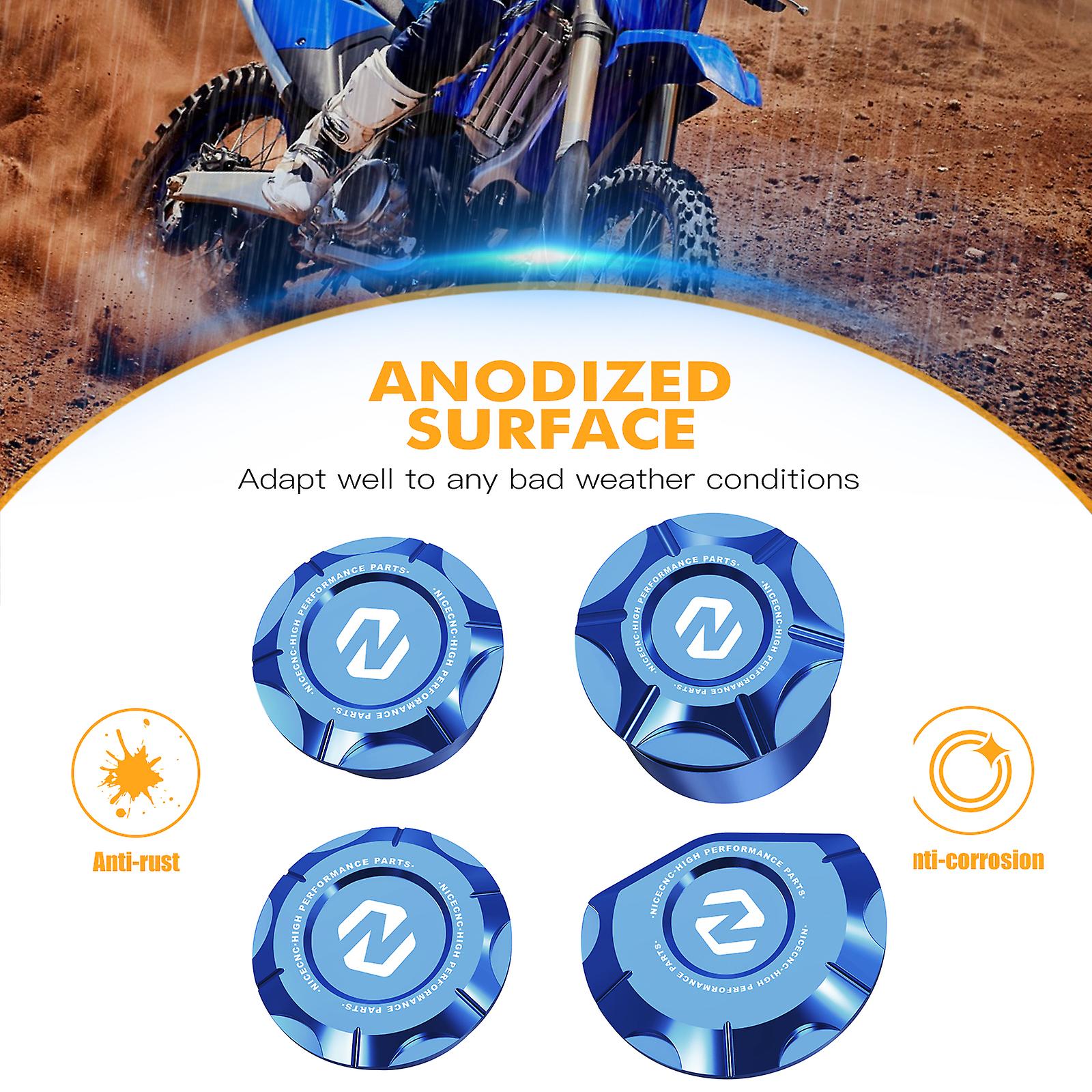 Born Pretty Nicecnc Frame Hole Insert Plug Cover Caps For Yamaha Yz250 Yz 250 2016 2017 2018 2019 2020 2021 2022 2023 Aluminum Frame Cap Set