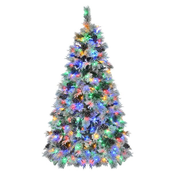 Christmas Tree with 403 Branch Tips，250 MultiColor LED Lights，11 Flashing Modes