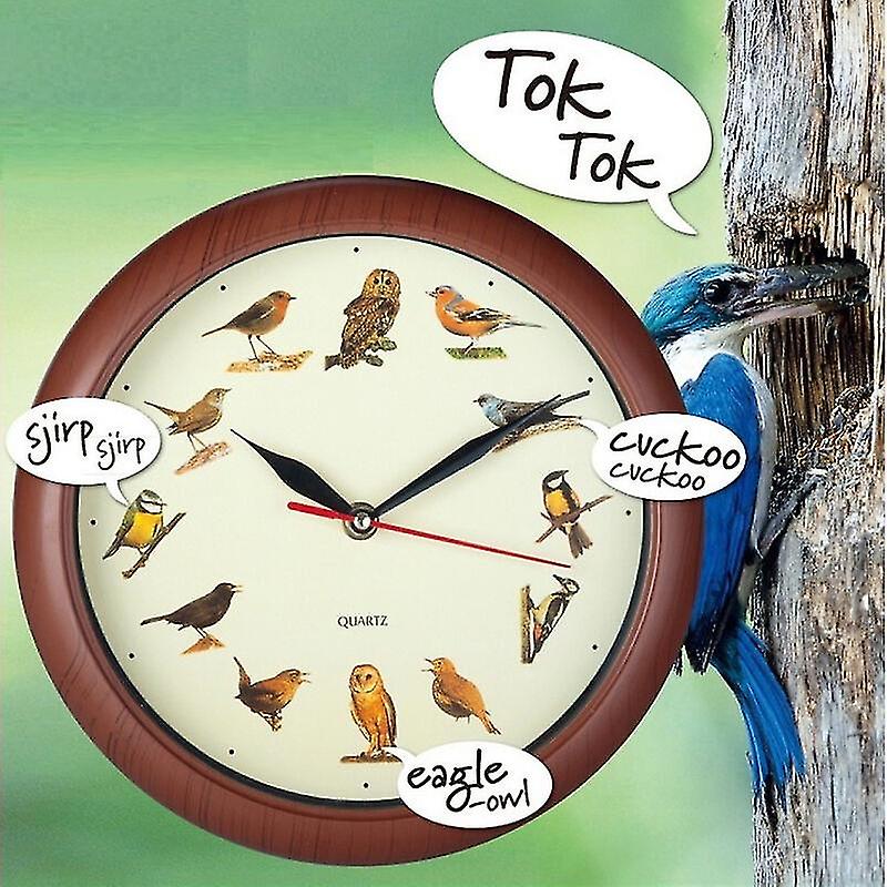 Melody Wall Clock With Singing Birds， Suitable For Living Room And Bedroom.