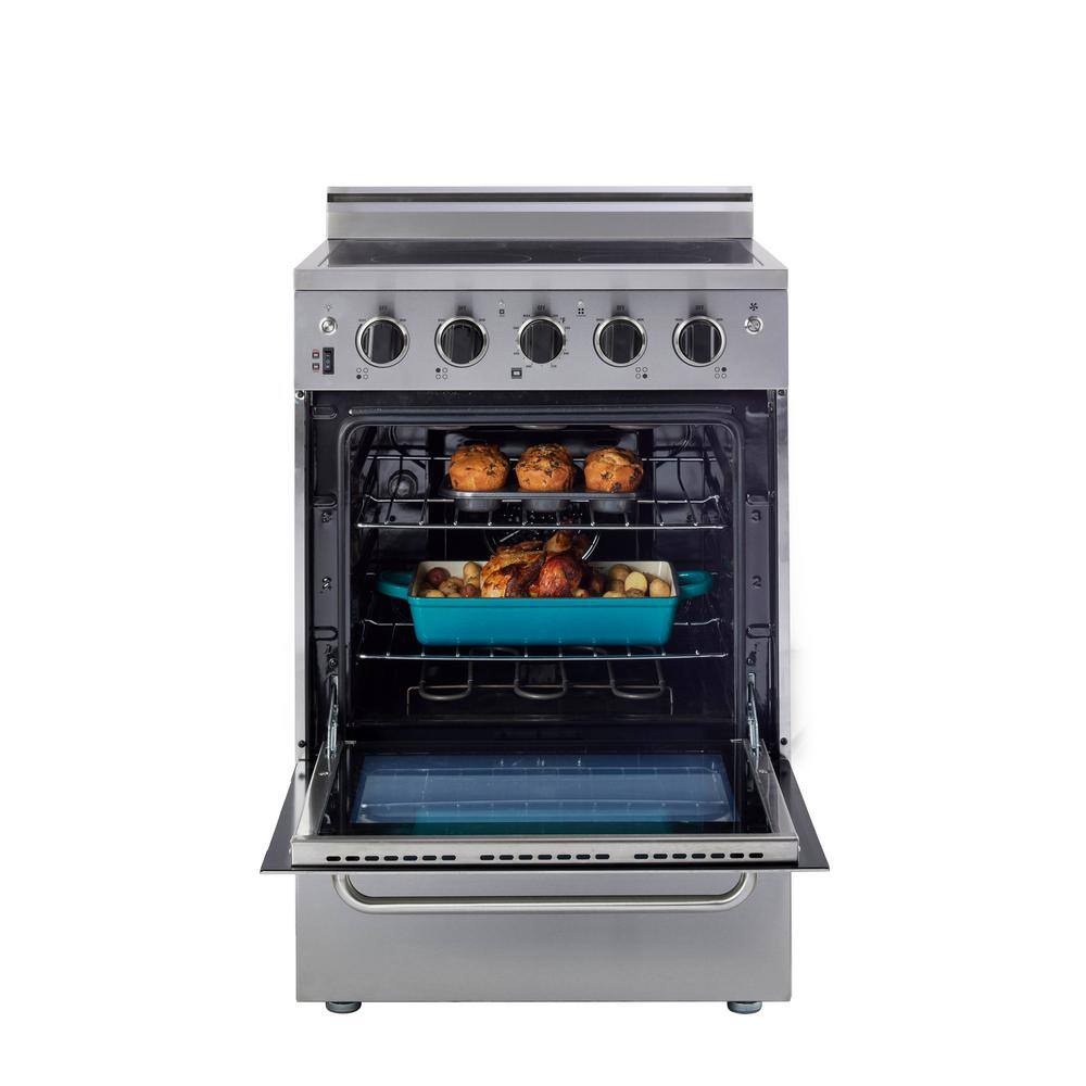 Unique Appliances Prestige 24 in. 2.3 cu. ft. Electric Range with Convection Oven in Stainless Steel UGP-24V EC SS