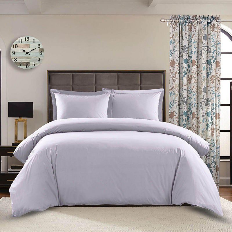 100% Cotton Percale 250 Thread Count 3-PC Duvet Cover Set