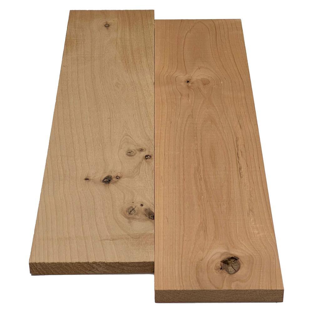 Swaner Hardwood 1 in. x 8 in. x 8 ft. Knotty Alder S4S Hardwood Board (2-Pack) OL04070896AK