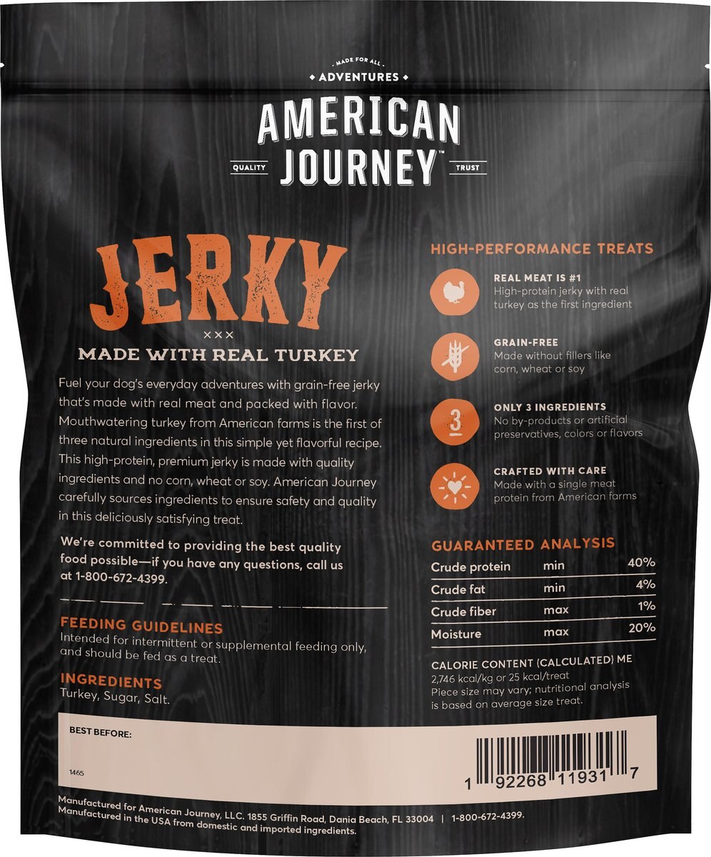 American Journey Turkey Jerky Grain-Free Dog Treats