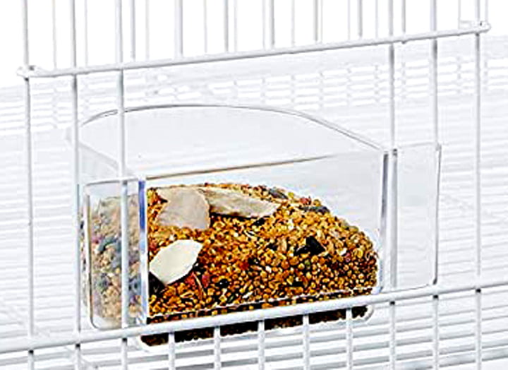 Extra Large Double Center Divider Flight Bird House Breeding Cage Canary Parakeet Cockatiel Lovebird Finches， Side Nest Doors with Removable Rolling Stand