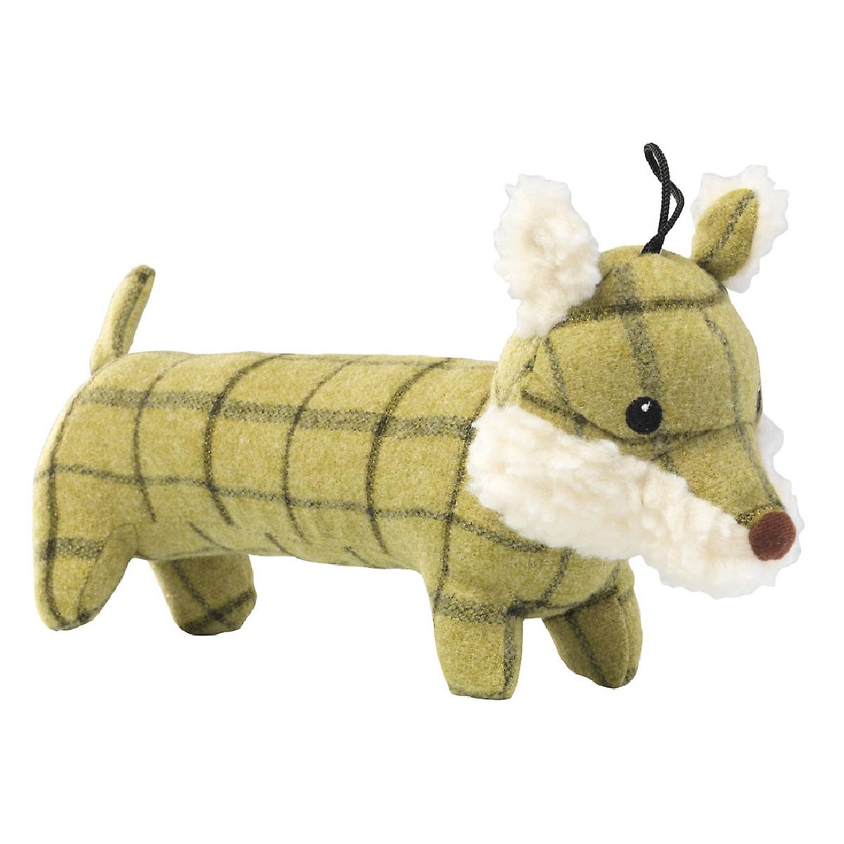 House Of Paws Plush Tweed Fox Long Body Dog Toy