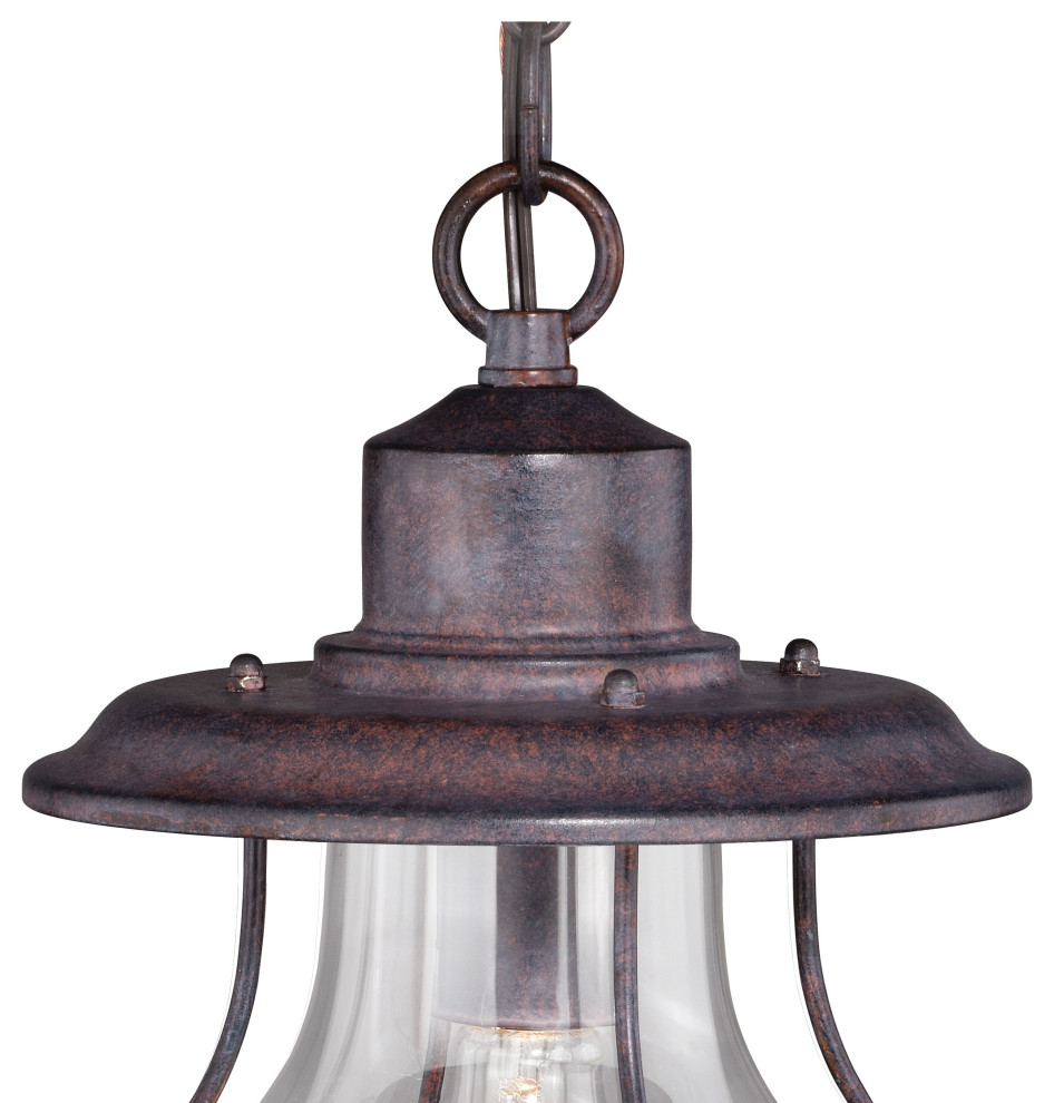 Dockside 8 quotOutdoor Pendant Weathered Patina   Beach Style   Outdoor Hanging Lights   by HedgeApple  Houzz