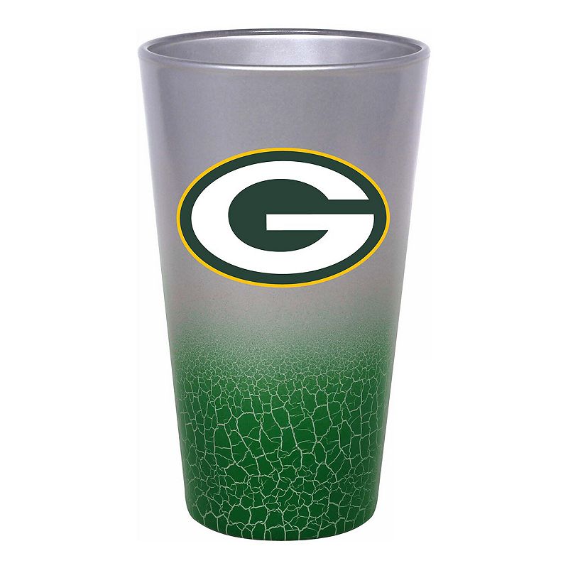 Green Bay Packers 16oz. Crackle Pint Glass