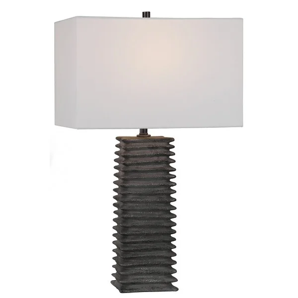 Uttermost Sanderson Metallic Charcoal Table Lamp