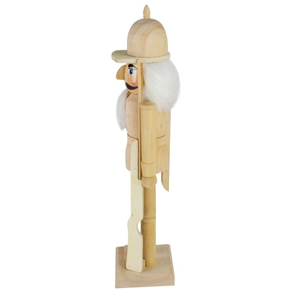 15 Unfinished Paintable Wooden Christmas Nutcracker with Rifle