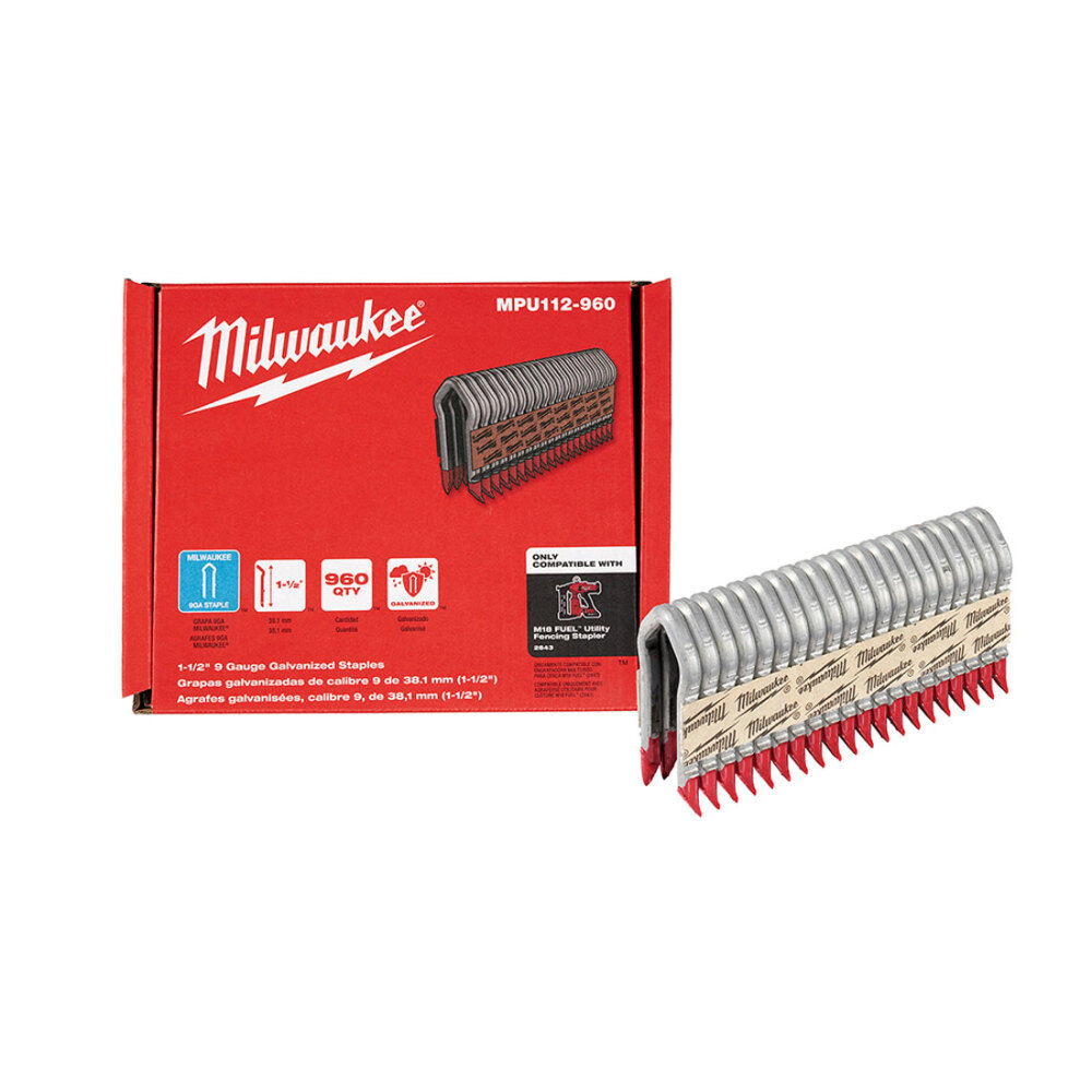 Milwaukee Galvanized Staples 1.5