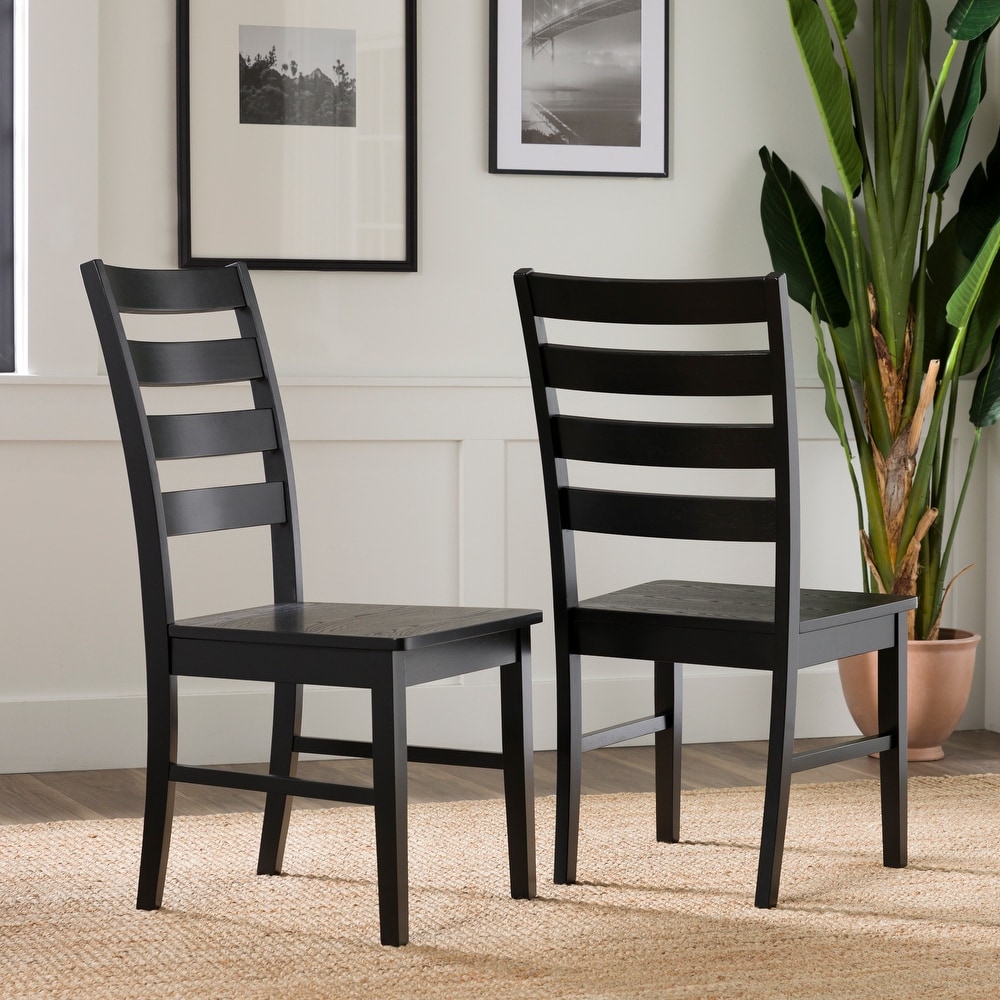 Middlebrook Wood Ladder Back Dining Side Chairs  Set of 2