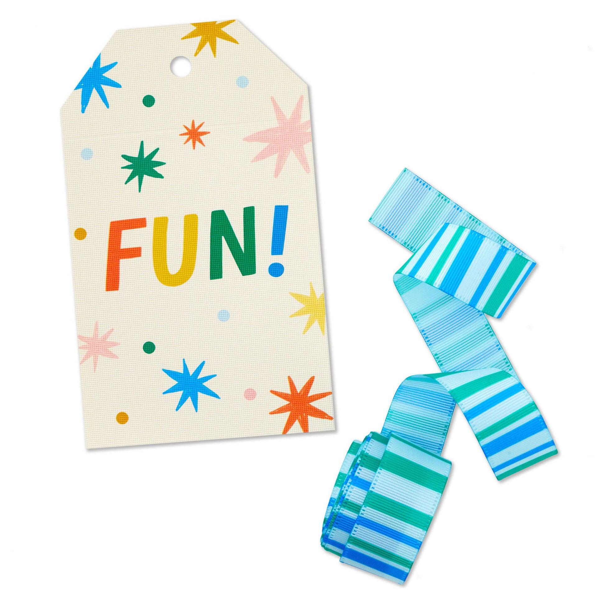 Hallmark  Fun! Large Gift Tag and Ribbon Set