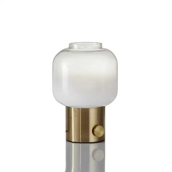 Mod Pod Brass Glass Table Lamp - 8 x 8 x 12