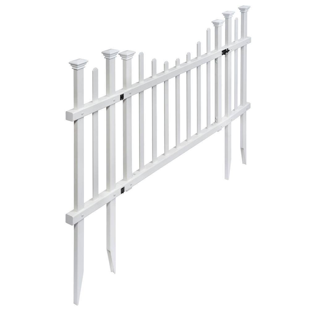 Zippity Outdoor Products 5 ft. W x 2.5 ft. H White Vinyl Washington Fence Gate Kit ZP19049