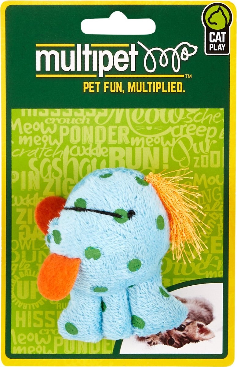 Multipet Look Who's Talking Fish Plush Cat Toy with Catnip