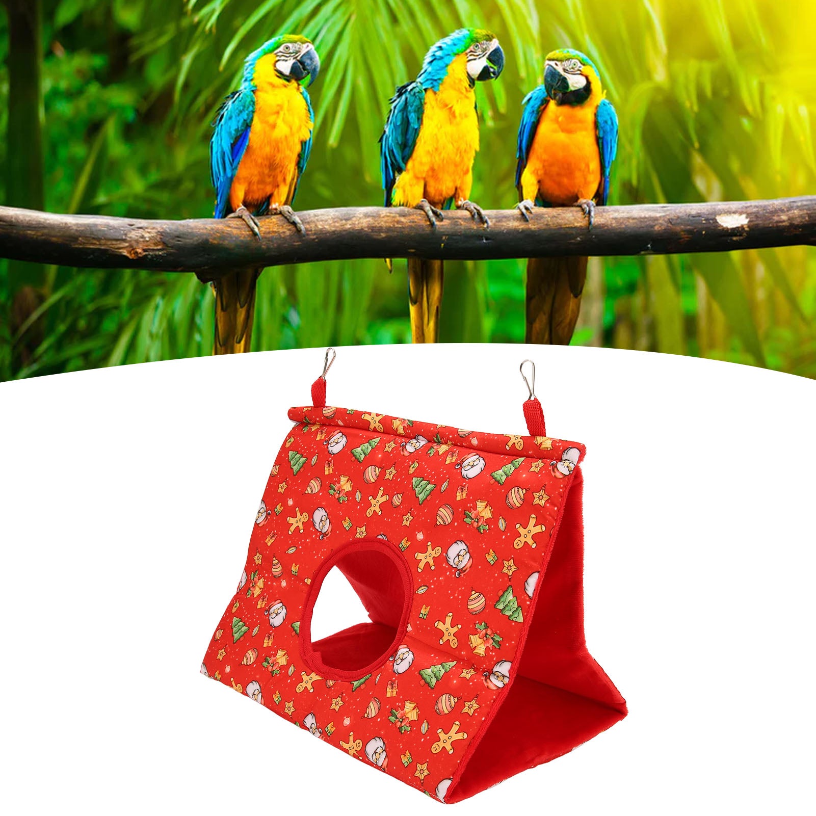 Hanging Bed， Vibrant Colors  Hanging Tent  For Hiding For Playing S Red Christmas