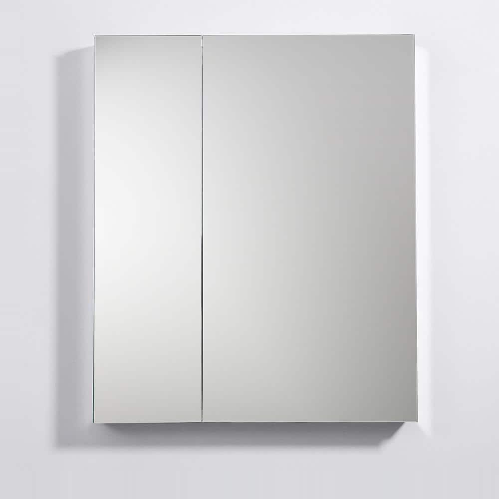 Fresca 30 in W x 36 in H x 5 in D Frameless Recessed or SurfaceMounted Bathroom Medicine Cabinet