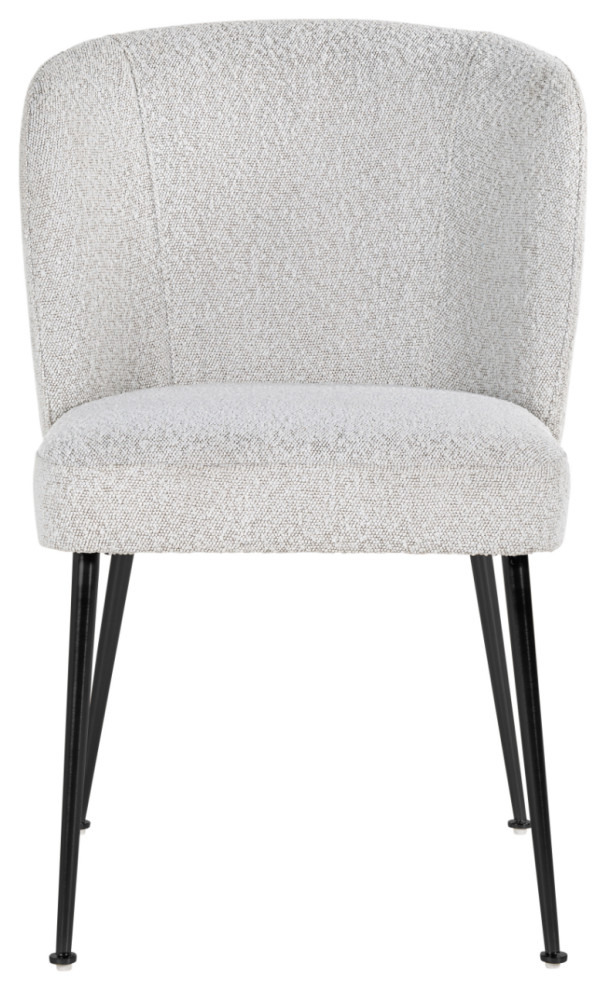 Black Leg White Bouclé Chair  OROA Fallon   Midcentury   Dining Chairs   by Oroa   Distinctive Furniture  Houzz