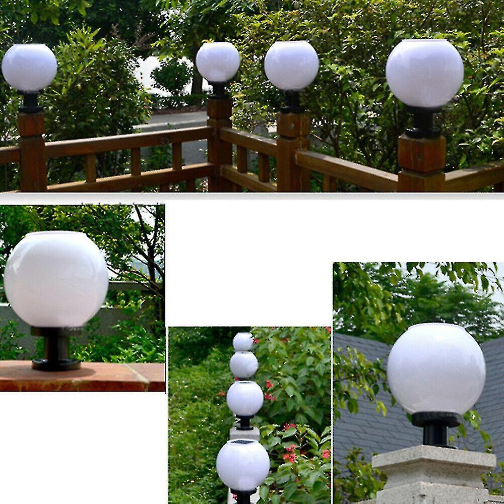 Led 200mm Solar Wall Pillar Lamp Outdoor Round Ball Round Light