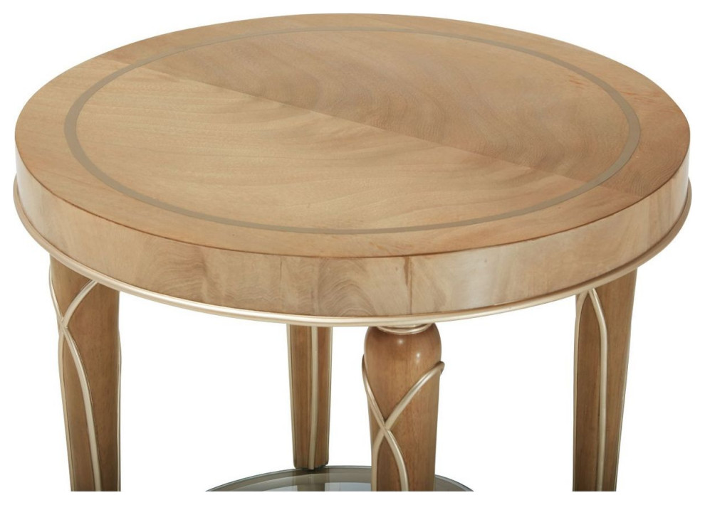 AICO Michael Amini Villa Cherie End Table Caramel   Traditional   Side Tables And End Tables   by Unlimited Furniture Group  Houzz