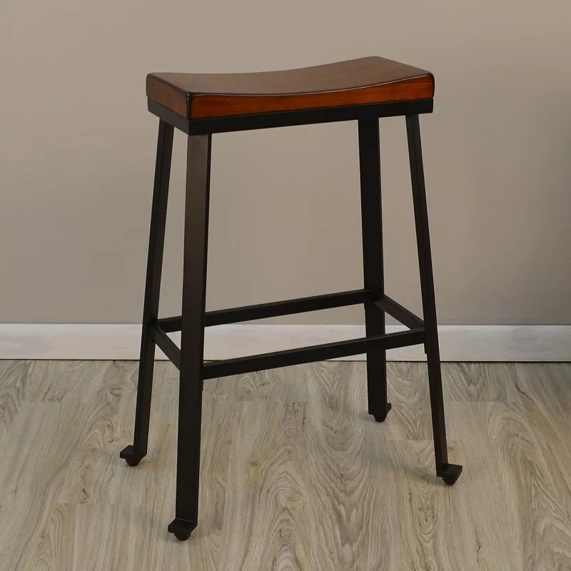 Carolina Forge Thea Saddle Bar Stool