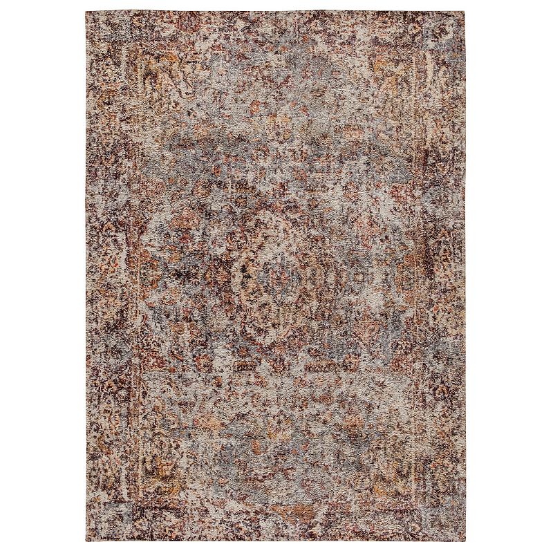 Merrick Lane 8' x 10' Distressed Old English Style Artisan Traditional Rug in Red