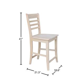 International Concepts Roma 24 in. Unfinished Wood Bar Stool S-3102