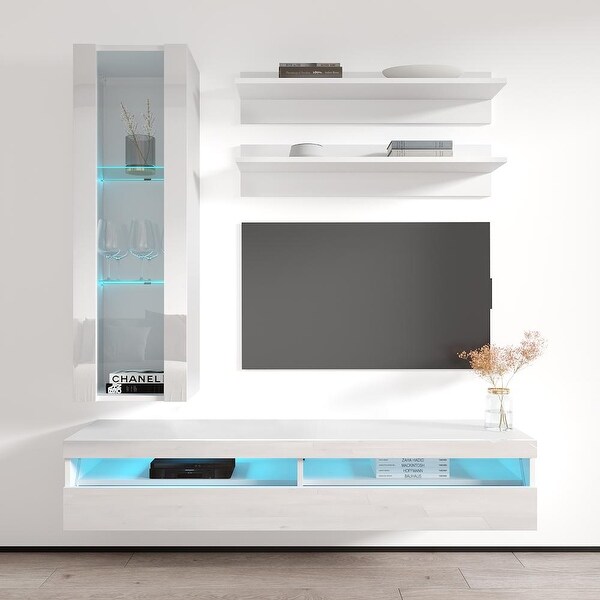 Fly H2 35TV Wall Mounted Floating Modern Entertainment Center