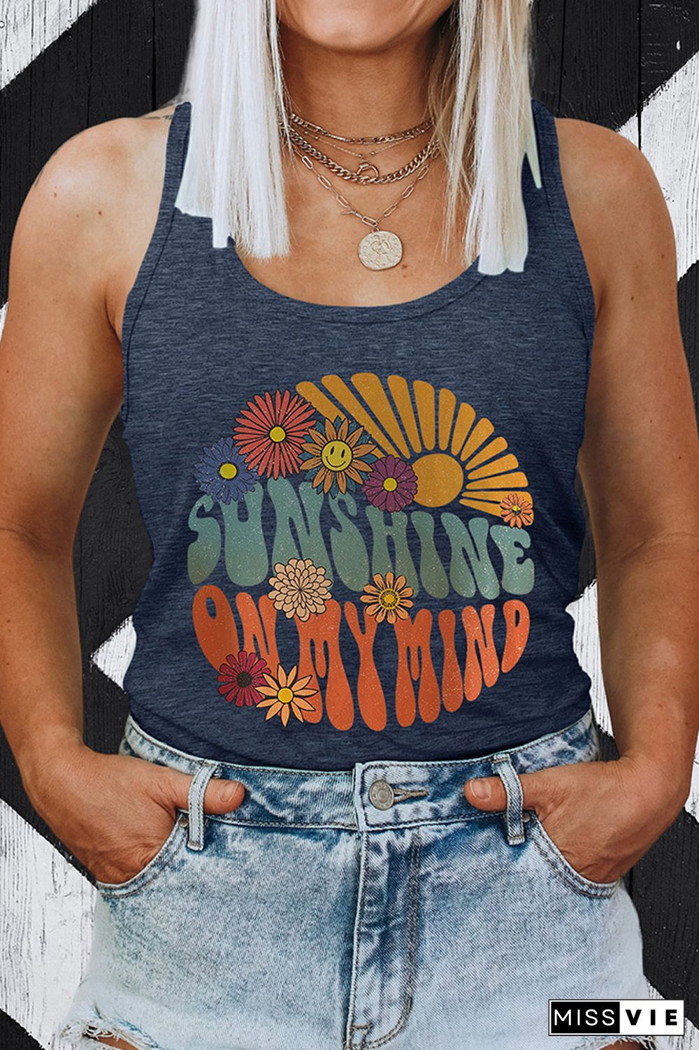 Vintage Sunshine Graphic Tank Top