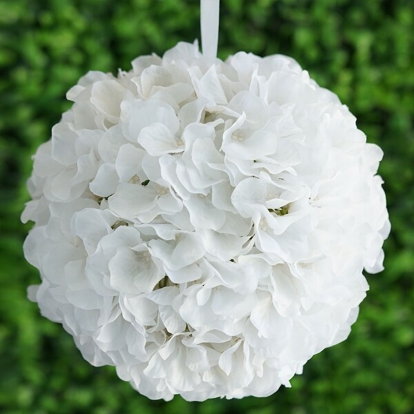 4Pcs Silk Hydrangea Kissing Balls 7 Inch