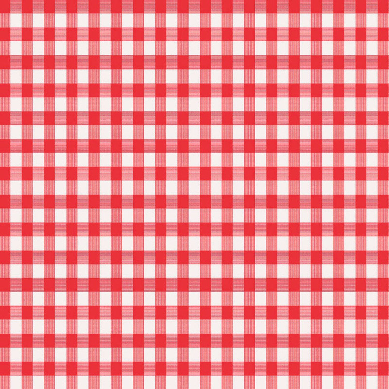 Magic Cover Red/White Checkered Vinyl Disposable Tablecloth 52 in. L X 52 in. W