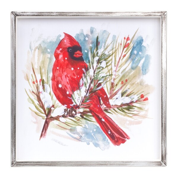 Framed Cardinal Pine Print (Set of 2)