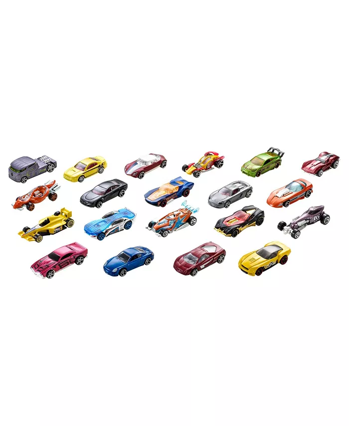 Hot Wheels 20-Car Pack 20 1:64 Scale Toy Vehicles-Styles May Vary