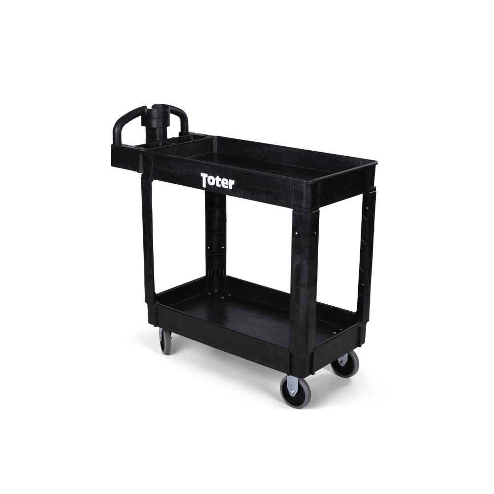 Toter Material Handling Utility Cart with Lipped Top and Ergo Handle ;