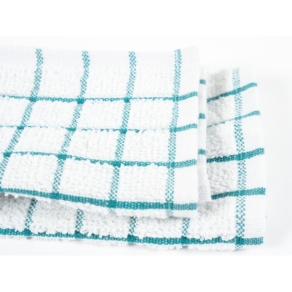 Checkered Terry Dish Cloths  Set of 6