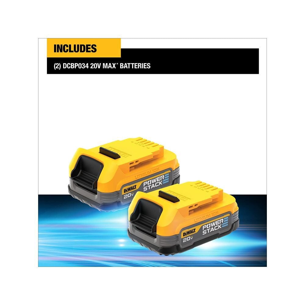 DEWALT POWERSTACK 20V MAX Compact Battery 2pk DCBP034-2 from DEWALT