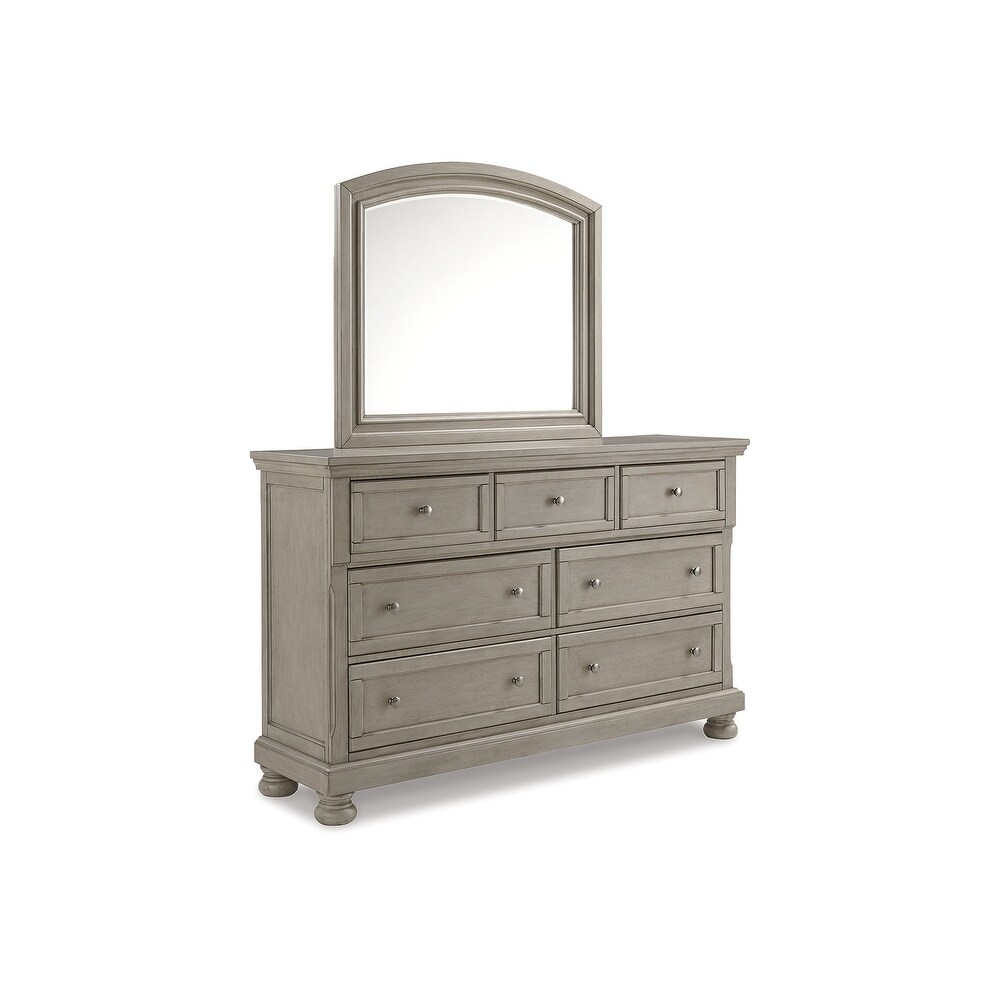 Signature Design by Ashley Lettner Light Gray Dresser and Mirror