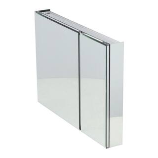 Pegasus 36 in. W x 26 in. H Frameless Recessed or Surface-Mount Bi-View Bathroom Medicine Cabinet with Beveled Mirror SP4585