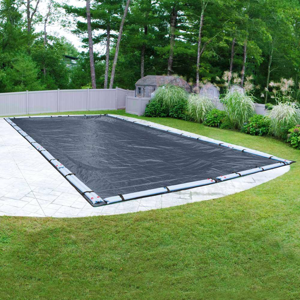 Robelle Premium Mesh XL 18 ft. x 36 ft. Rectangular Blue and Black Mesh In Ground Winter Pool Cover 421836R